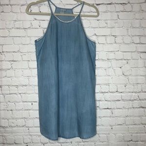 Paper Crane Denim Slip dress sz sm